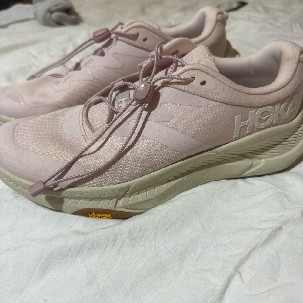 Hoka Transport Women's Light Pink Athletic Shoes - Picture 3 of 4